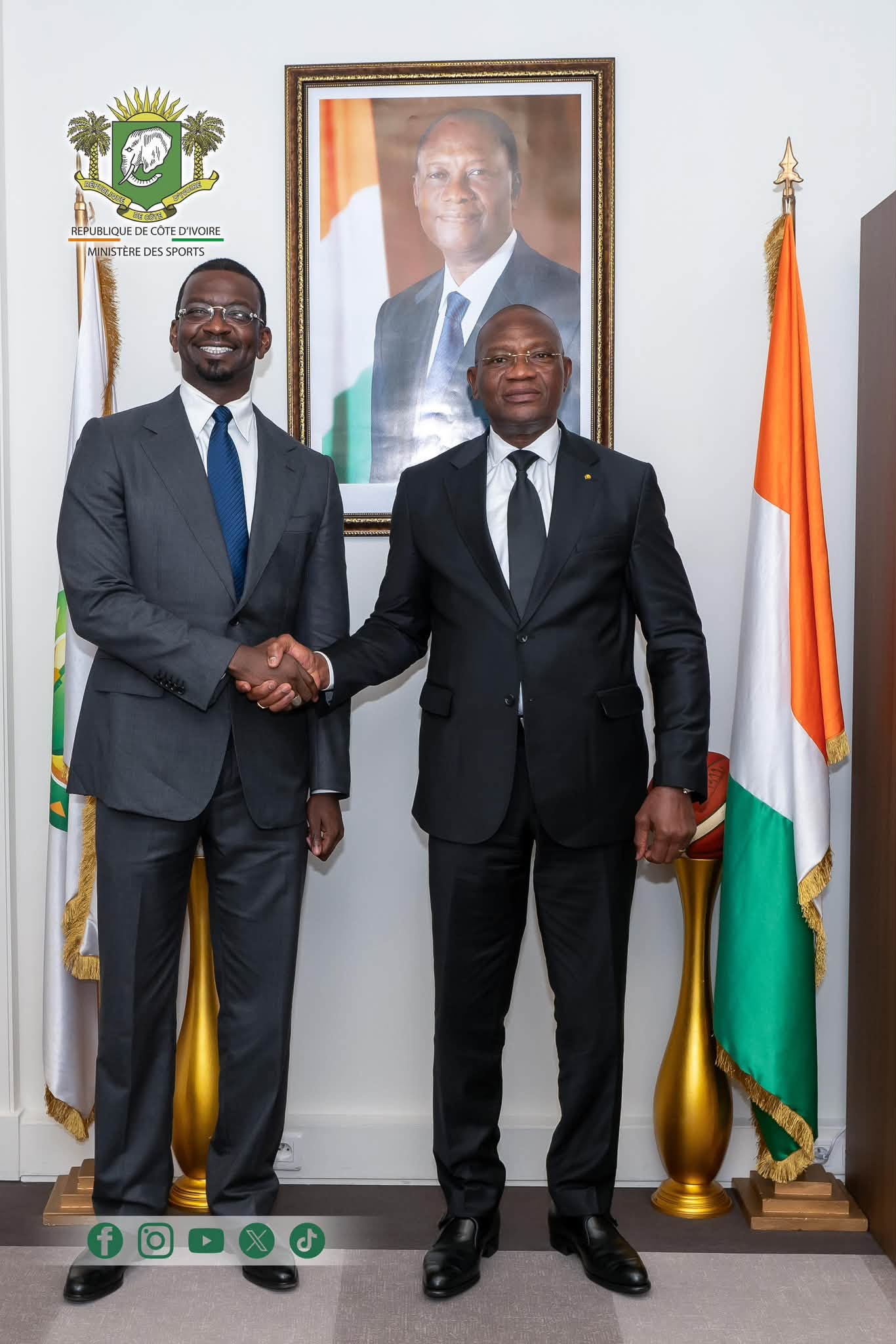 La Côte d’Ivoire et le Tchad veulent renforcer leur coopération sportive au service de la jeunesse