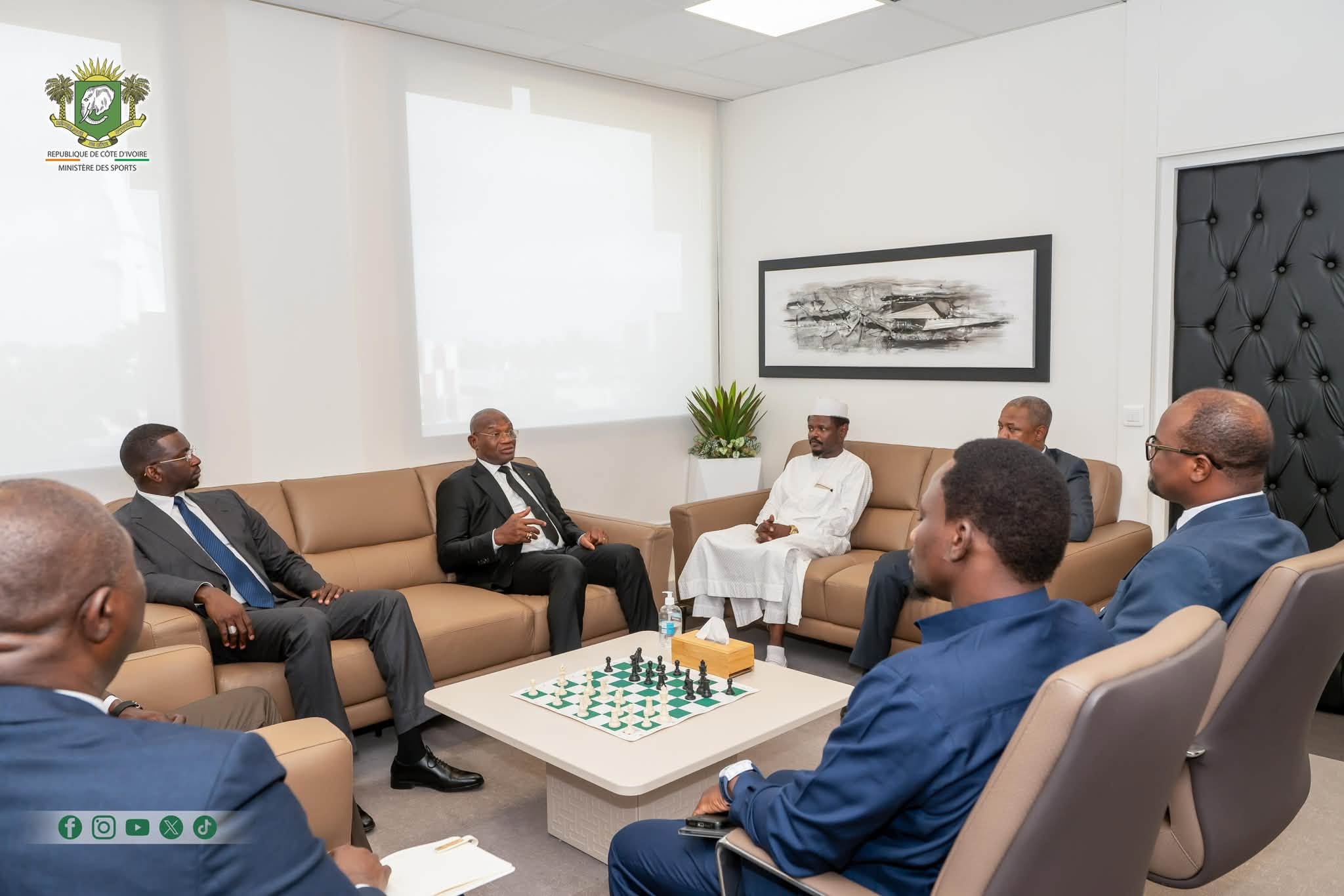 La Côte d’Ivoire et le Tchad veulent renforcer leur coopération sportive au service de la jeunesse